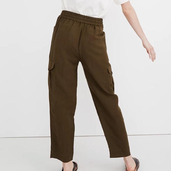 NWT! Madewell Tapered Huston Cargo Pull-On Crop Pants - Picture 3 of 6